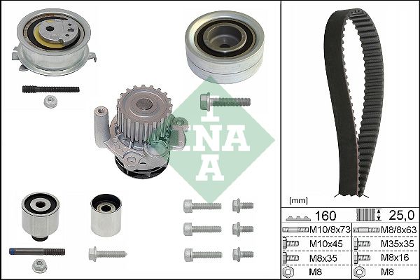 Rozvodová sada, vodní pumpa 2.0 TDI, 1.6 TDI, CFGB, CAYC, CAYB, CJCA, BMN, CFFB