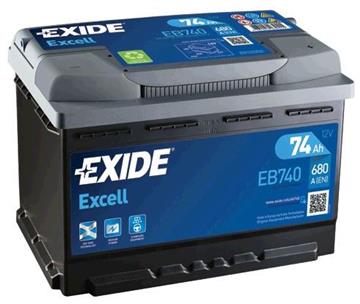 Autobaterie Exide Excell 74Ah 680A