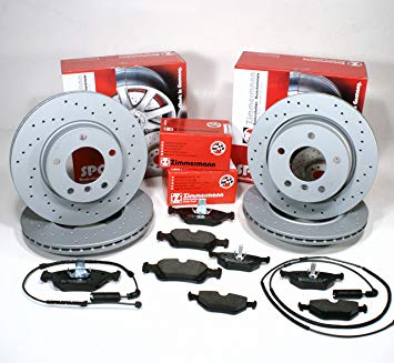 Brzdový set, vrtané kotouče Zimmermann Bmw E46 318d, 320d, 316i, 318i, 320i, 325i, 328I