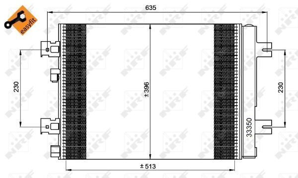 Kondenzátor, chladič klimatizace Dacia Duster, Logan, Sandero 921007794R